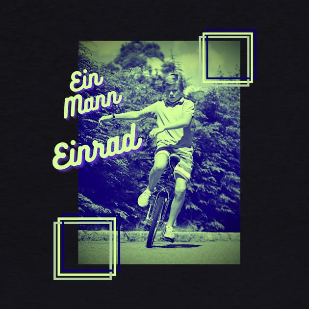 EIn Mann Einrad Retro Artist Zirkus Motiv by Maggini Art